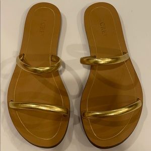 J.Crew gold strap sandals